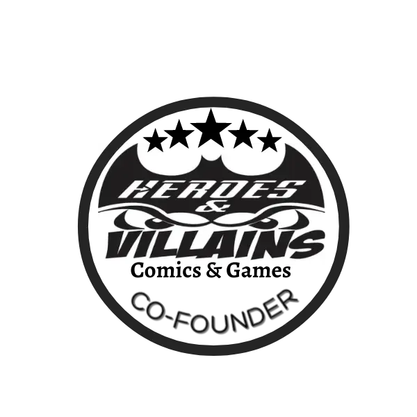 Heroes & Villains Comics & Games Co-Founder Logo