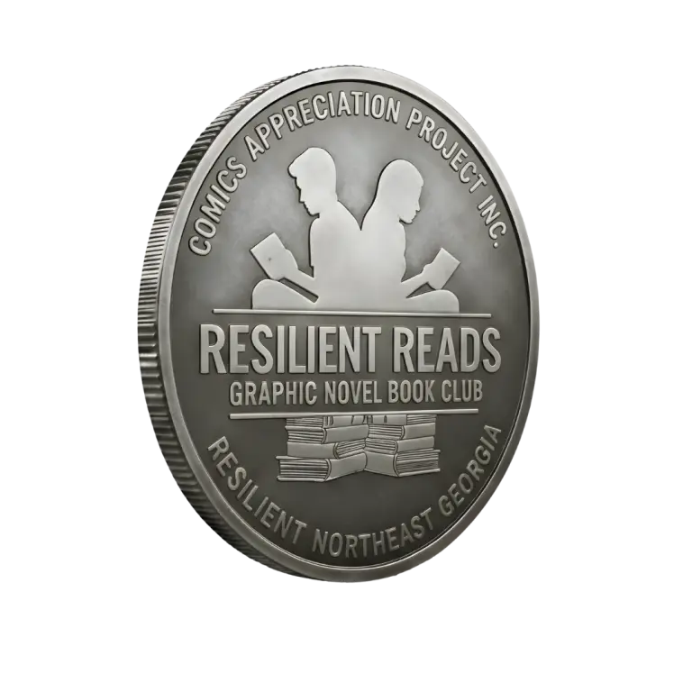 Resilient Reads Logo Coin