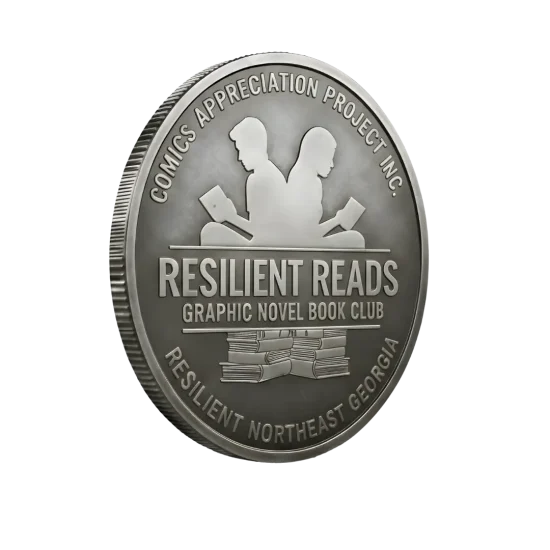 Resilient Reads Logo Coin